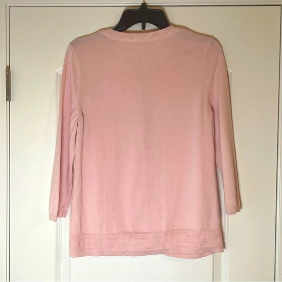 Talbots Light Pink Pastel 100% Cotton Cardigan - Size MP - Picture 2 of 5
